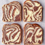 veganes Zebrabrot, Marmorbrot, Muster mit Schokolade