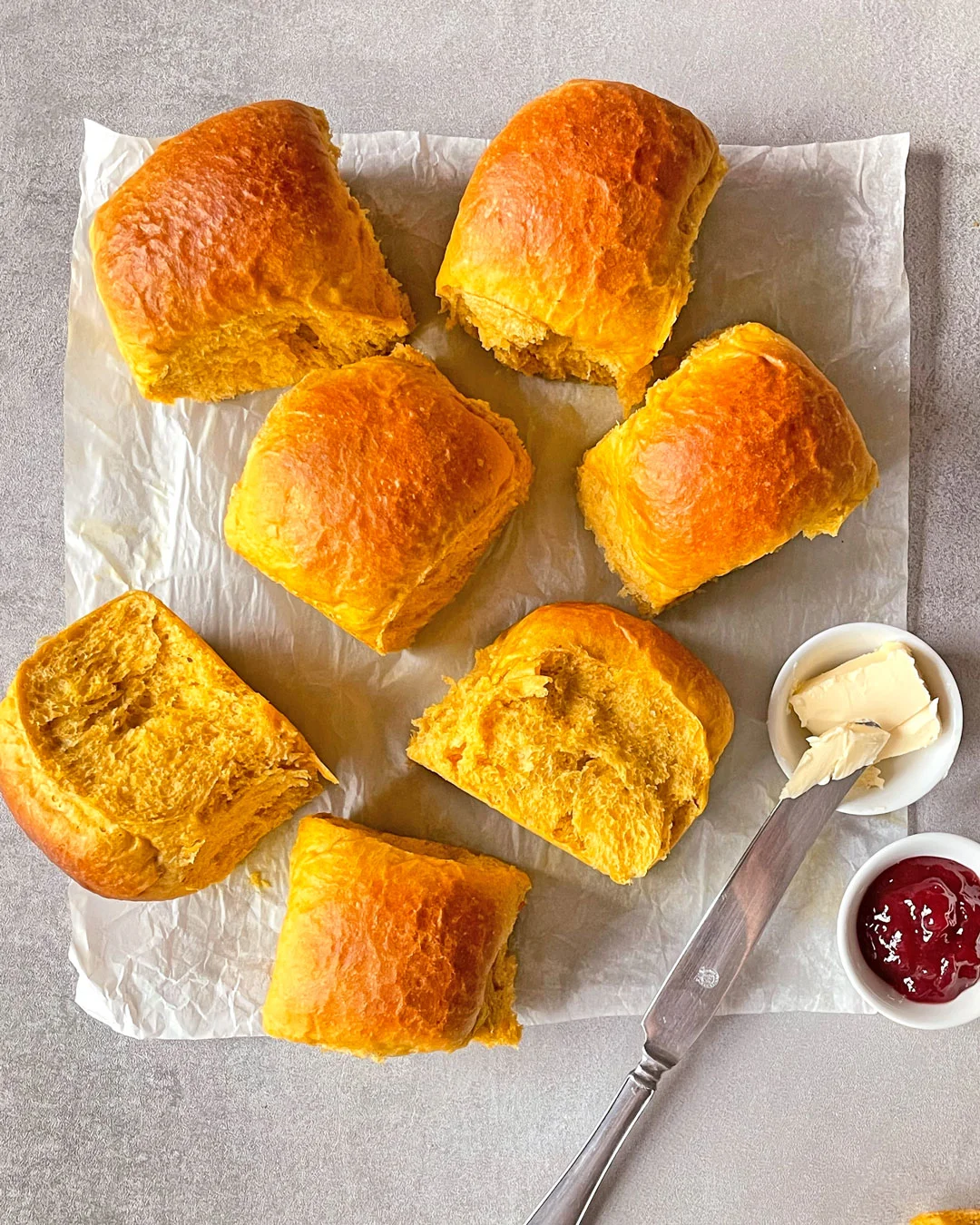 Milchbrtchen mit Hokkaido Krbis. Herrlich saftig und fluffig - Rezept  ohne Ei, laktosefrei, vegan